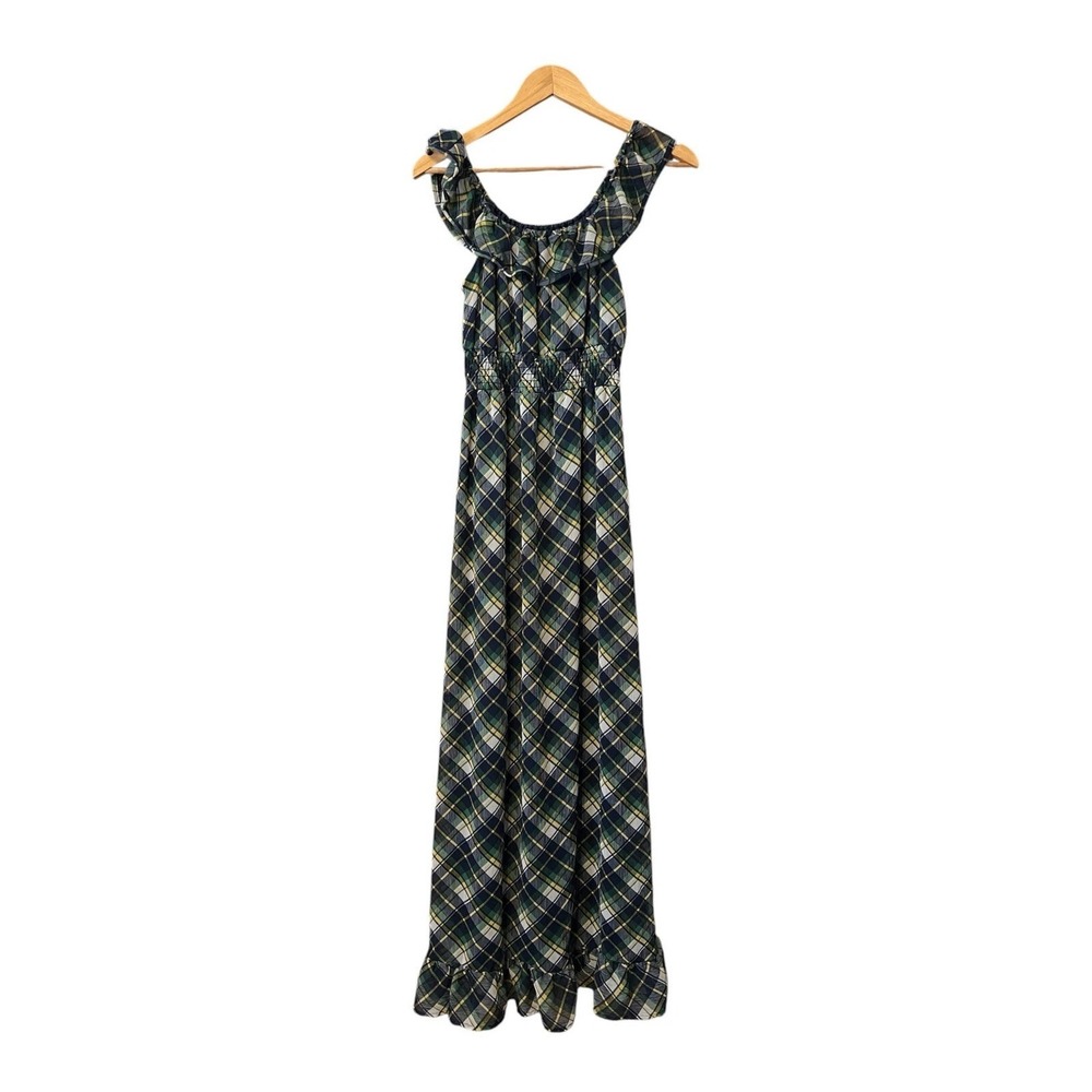 Mossimo Supply Plaid Tartan Maxi Dress XS Whimsigoth Party Feminine Academia
